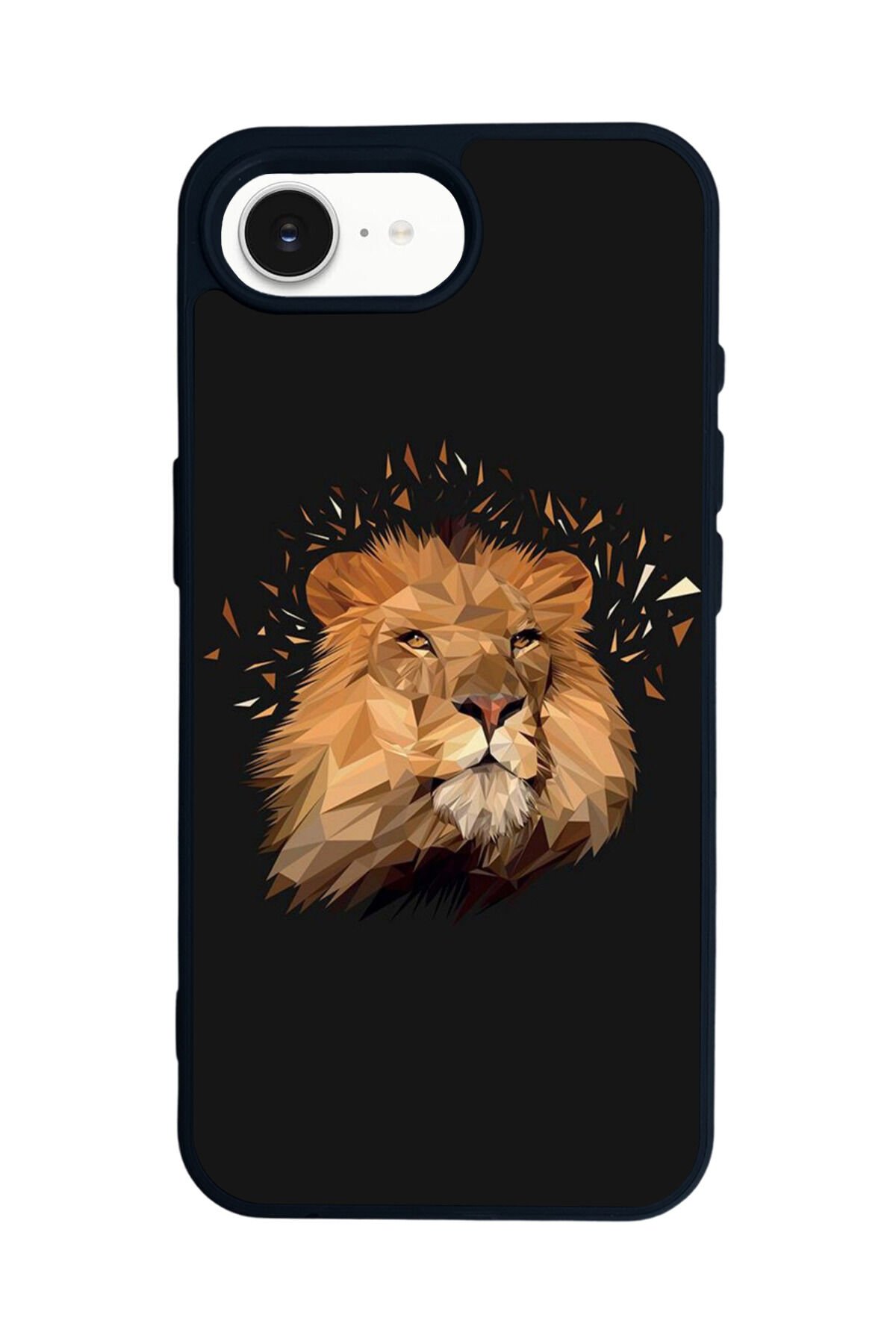 iPhone 16E Uyumlu Aslan Tasarımlı Glossy Premium Kılıf