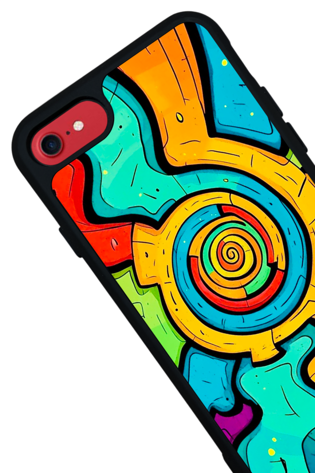 iPhone 8 Uyumlu Abstract Tasarımlı Glossy Premium Kılıf