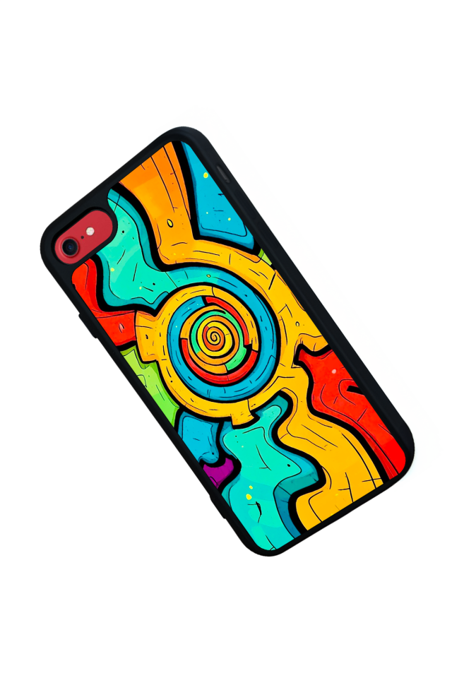 iPhone 8 Uyumlu Abstract Tasarımlı Glossy Premium Kılıf