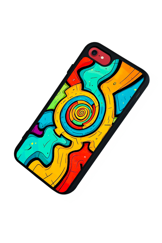 iPhone 8 Uyumlu Abstract Tasarımlı Glossy Premium Kılıf