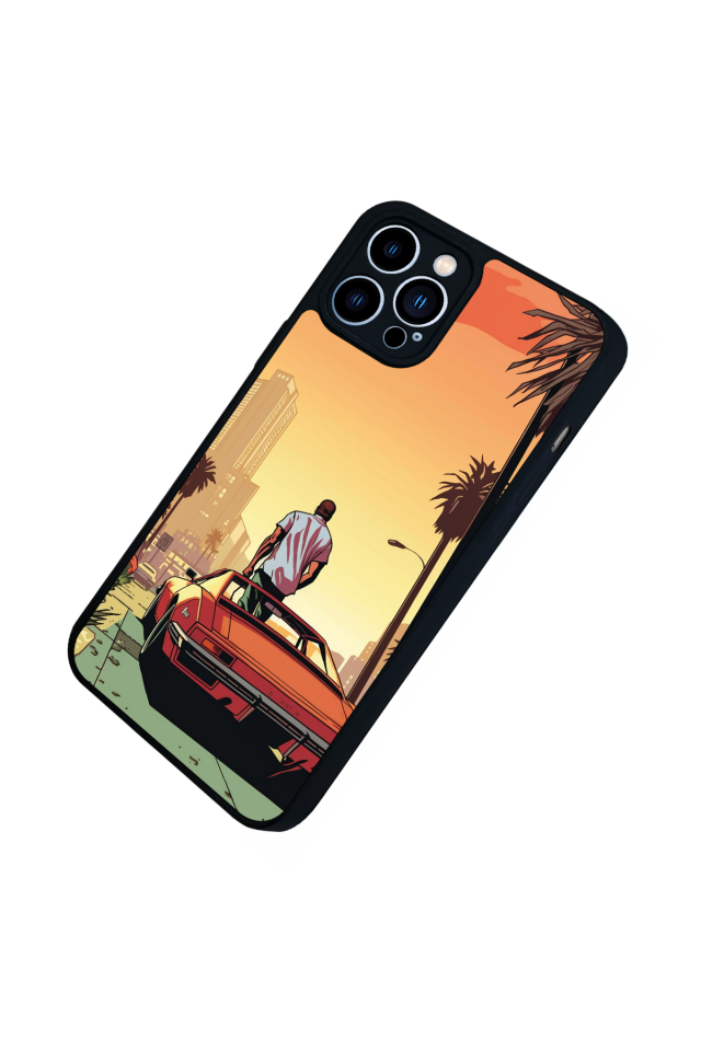 iPhone 13 Pro Max Uyumlu GTA Tasarımlı Glossy Premium Kılıf