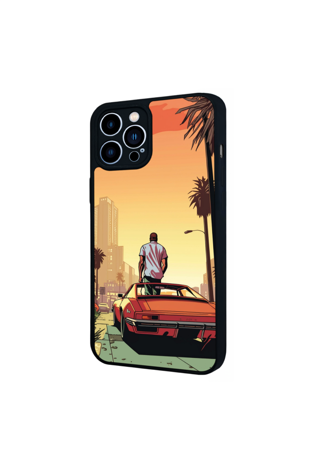 iPhone 13 Pro Max Uyumlu GTA Tasarımlı Glossy Premium Kılıf