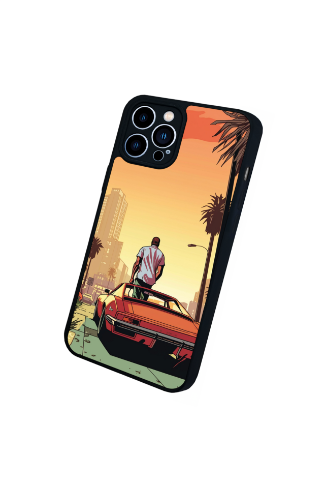 iPhone 13 Pro Max Uyumlu GTA Tasarımlı Glossy Premium Kılıf