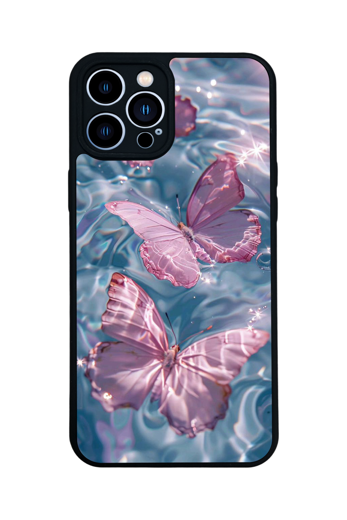 iPhone 12 Pro Max Uyumlu Kelebek Tasarımlı Glossy Premium Kılıf