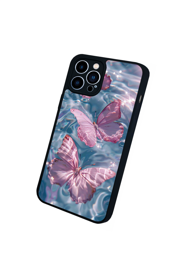 iPhone 12 Pro Max Uyumlu Kelebek Tasarımlı Glossy Premium Kılıf