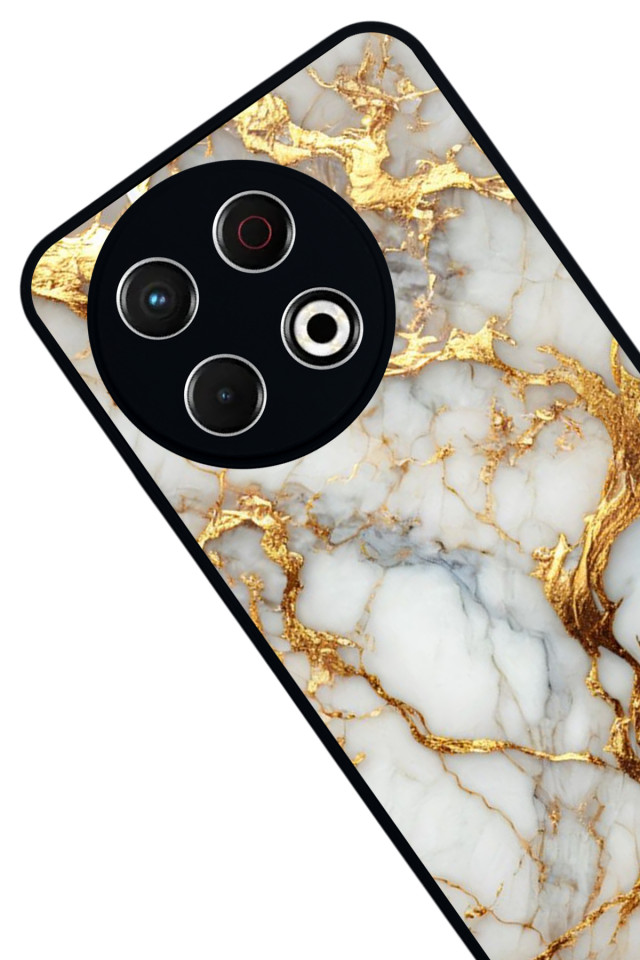 Tecno Spark 30 Pro Uyumlu Mermer Marble Tasarımlı Glossy Premium Kılıf