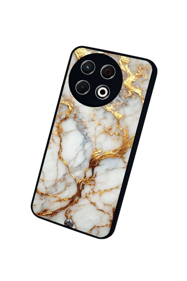 Tecno Spark 30 Pro Uyumlu Mermer Marble Tasarımlı Glossy Premium Kılıf