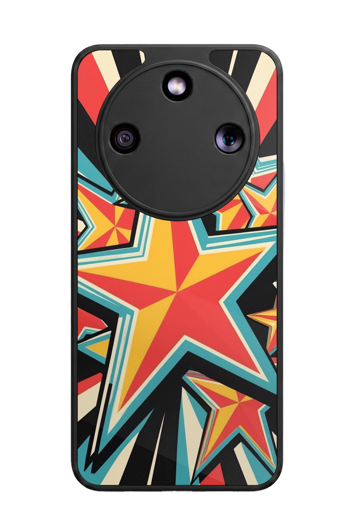 Honor Magic 8 Lite Uyumlu Retro Yildizlar Tasarımlı Glossy Premium Kılıf
