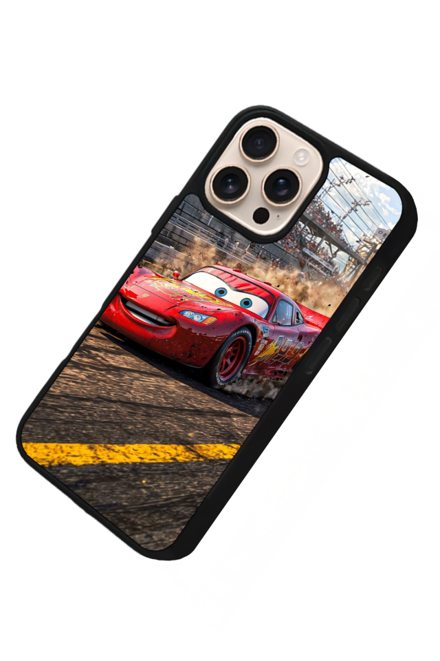 iPhone 15 Pro Max Uyumlu Simsek McQueen Tasarımlı Glossy Premium Kılıf