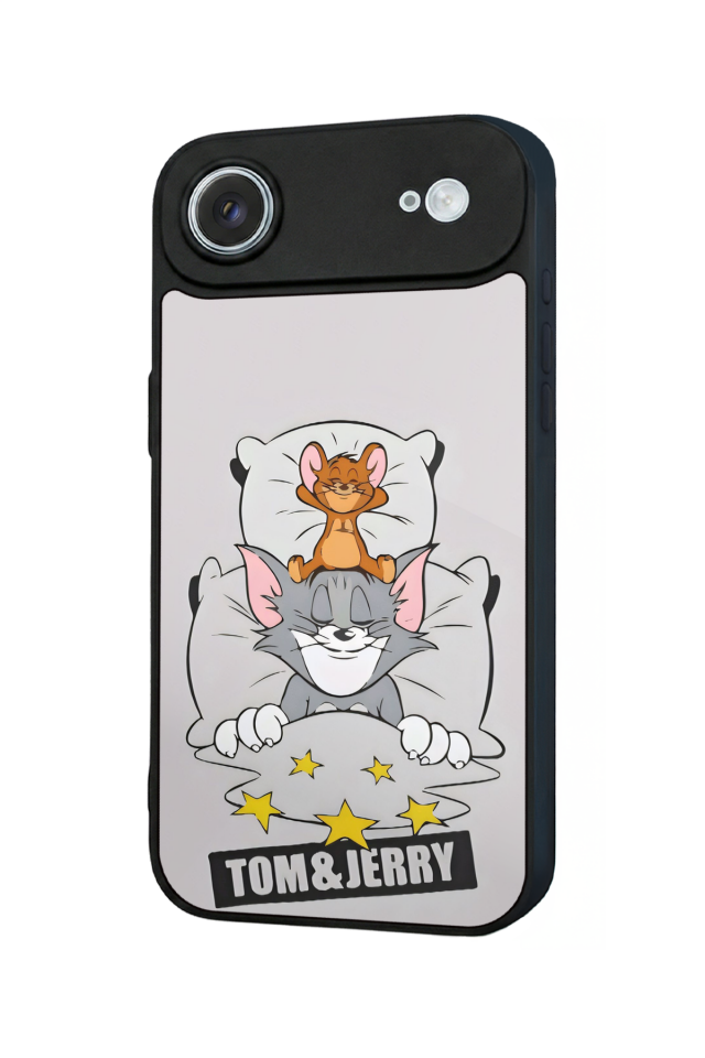 iPhone 17 Air Uyumlu Tom And Jerry Tasarımlı Glossy Premium Kılıf