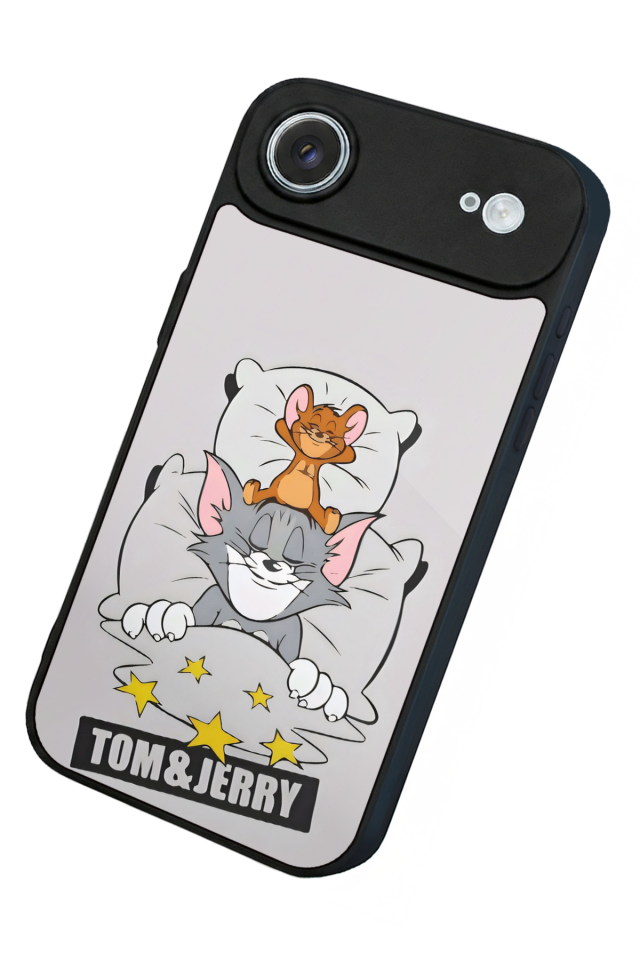 iPhone 17 Air Uyumlu Tom And Jerry Tasarımlı Glossy Premium Kılıf