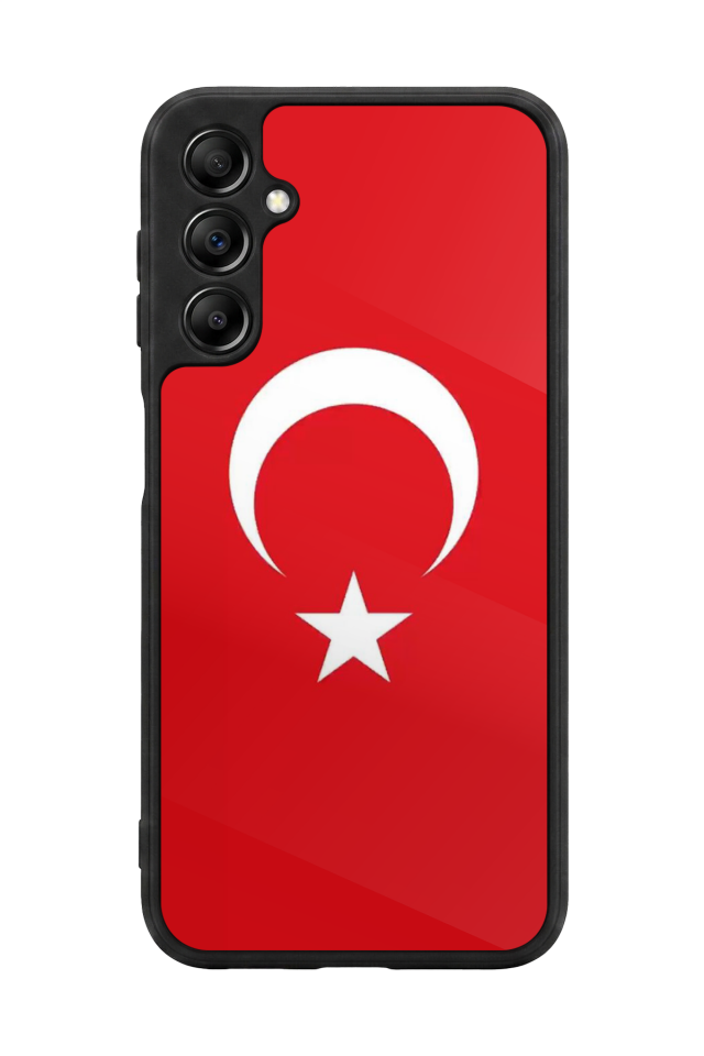 Samsung Galaxy A14 Uyumlu Türk Bayragi Tasarımlı Glossy Premium Kılıf