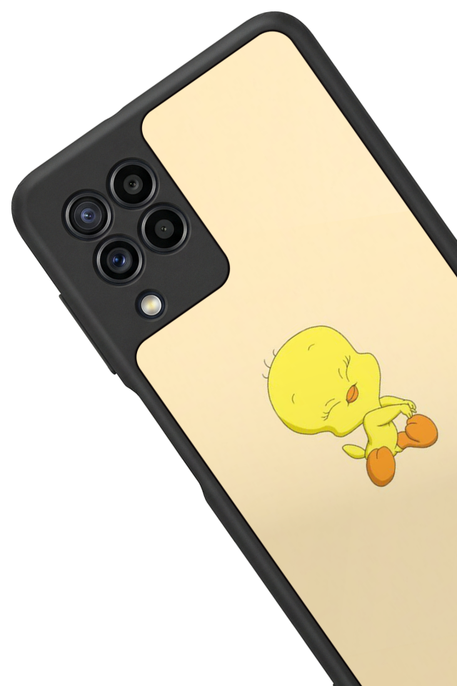 Samsung Galaxy M22 Uyumlu Tweety Tasarımlı Glossy Premium Kılıf