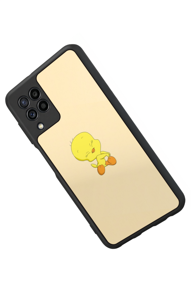 Samsung Galaxy M22 Uyumlu Tweety Tasarımlı Glossy Premium Kılıf