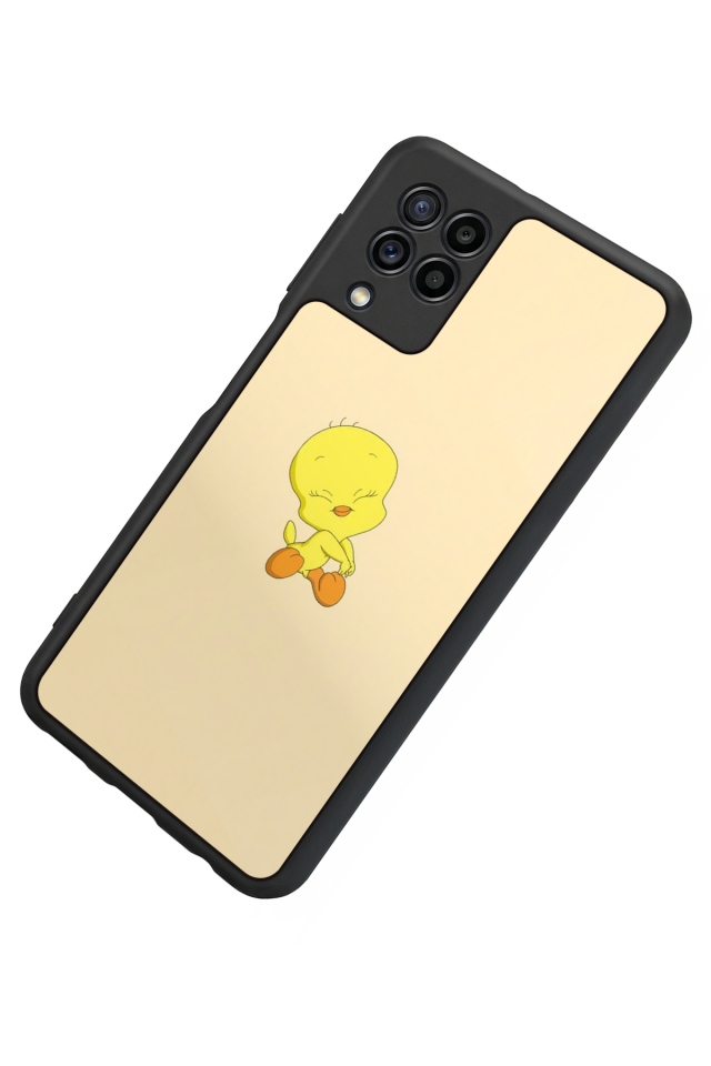 Samsung Galaxy M22 Uyumlu Tweety Tasarımlı Glossy Premium Kılıf
