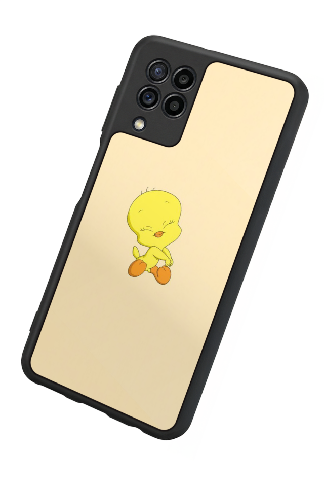 Samsung Galaxy M22 Uyumlu Tweety Tasarımlı Glossy Premium Kılıf