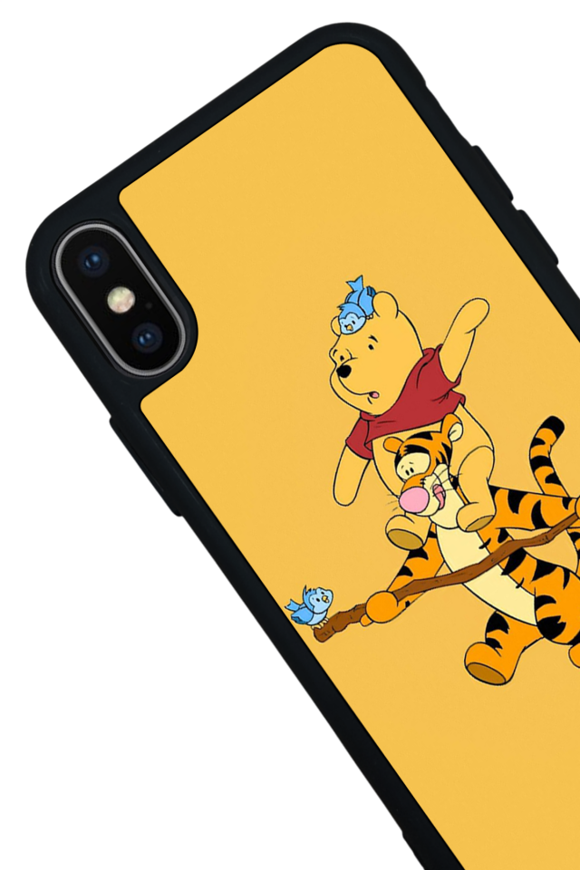 iPhone X/ XS Uyumlu Winnie Tasarımlı Glossy Premium Kılıf