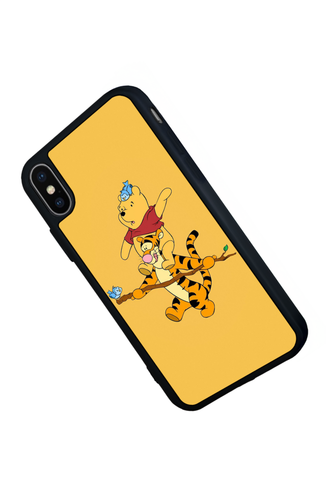 iPhone X/ XS Uyumlu Winnie Tasarımlı Glossy Premium Kılıf