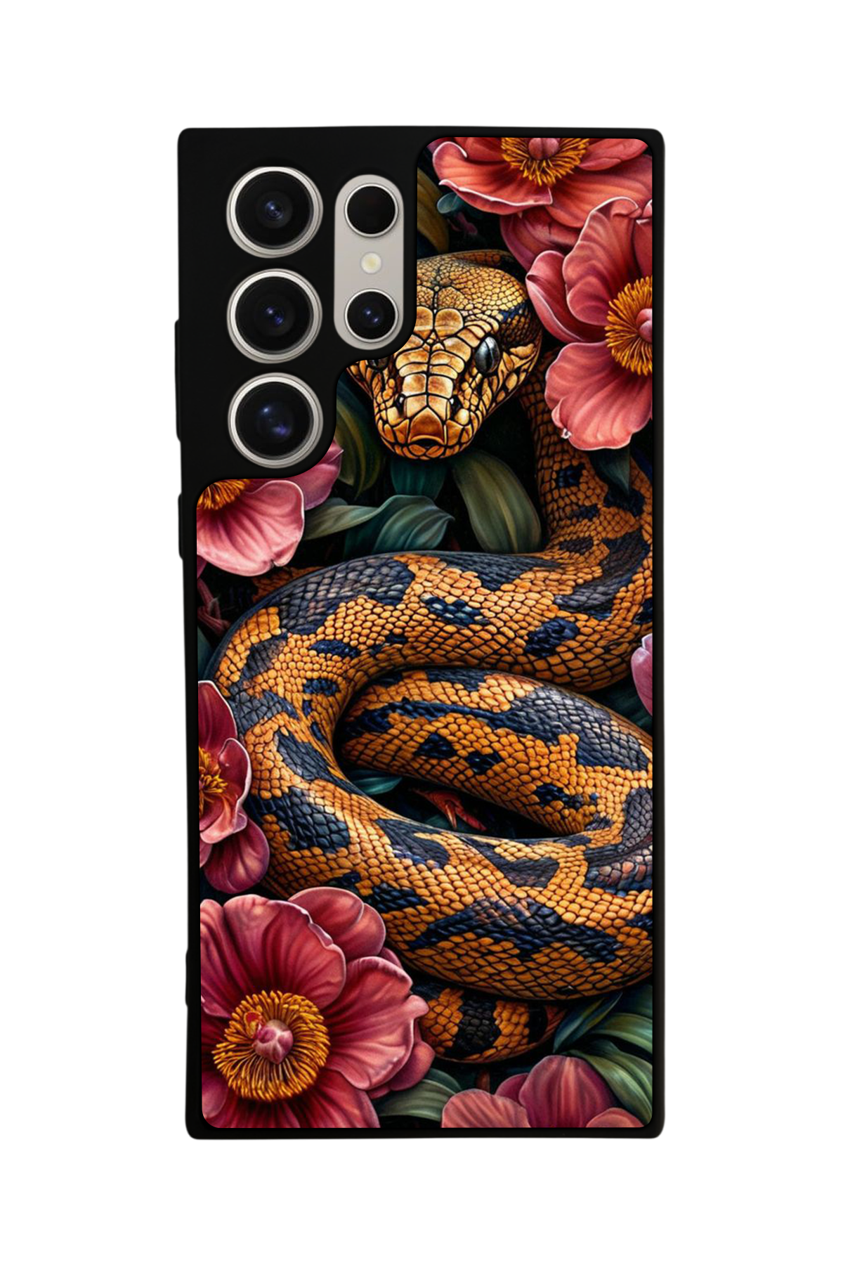 Samsung Galaxy S22 Ultra Uyumlu Yılan Tasarımlı Glossy Premium Kılıf