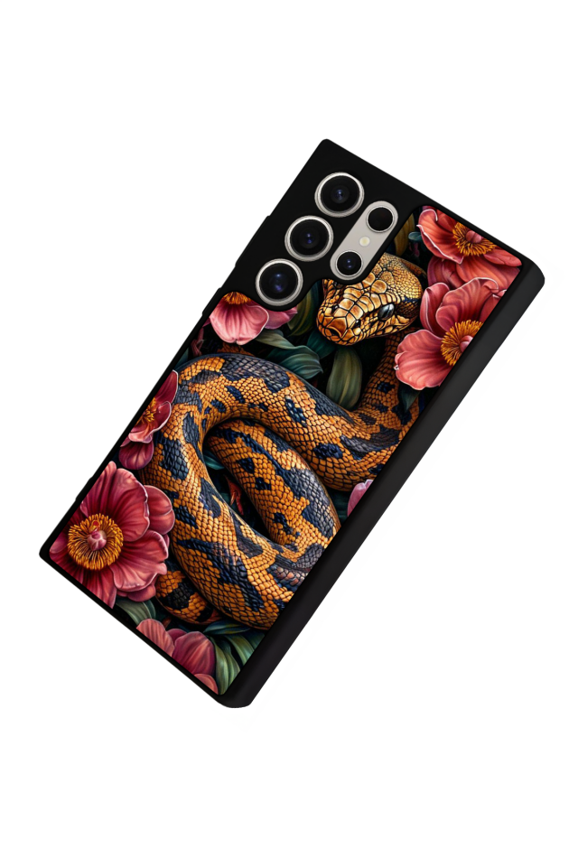 Samsung Galaxy S22 Ultra Uyumlu Yılan Tasarımlı Glossy Premium Kılıf