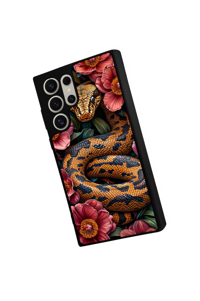 Samsung Galaxy S22 Ultra Uyumlu Yılan Tasarımlı Glossy Premium Kılıf