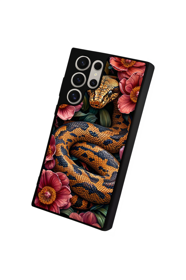 Samsung Galaxy S22 Ultra Uyumlu Yılan Tasarımlı Glossy Premium Kılıf