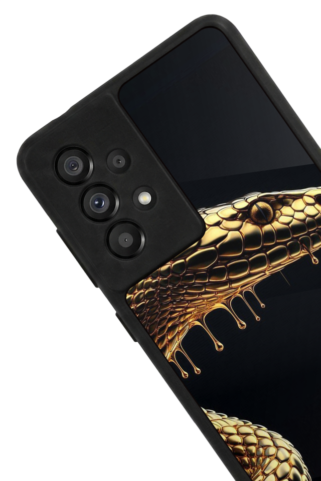 Samsung Galaxy A73 Uyumlu Yılan Tasarımlı Glossy Premium Kılıf