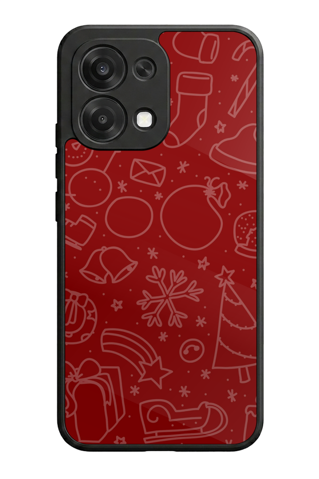 Oppo A6 Pro Uyumlu Yilbasi Christmas Tasarımlı Glossy Premium Kılıf
