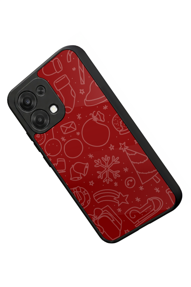 Oppo A6 Pro Uyumlu Yilbasi Christmas Tasarımlı Glossy Premium Kılıf