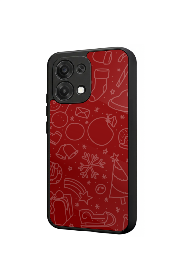 Oppo A6 Pro Uyumlu Yilbasi Christmas Tasarımlı Glossy Premium Kılıf