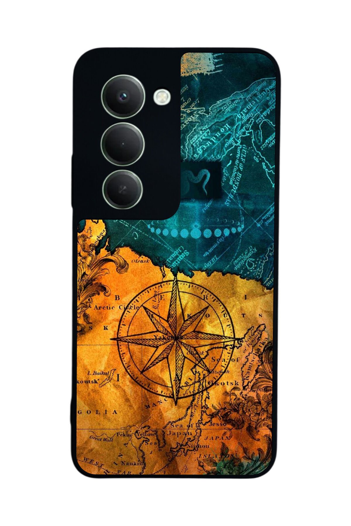Xiaomi Redmi 15 5G Uyumlu Pusula Tasarımlı Glossy Premium Kılıf