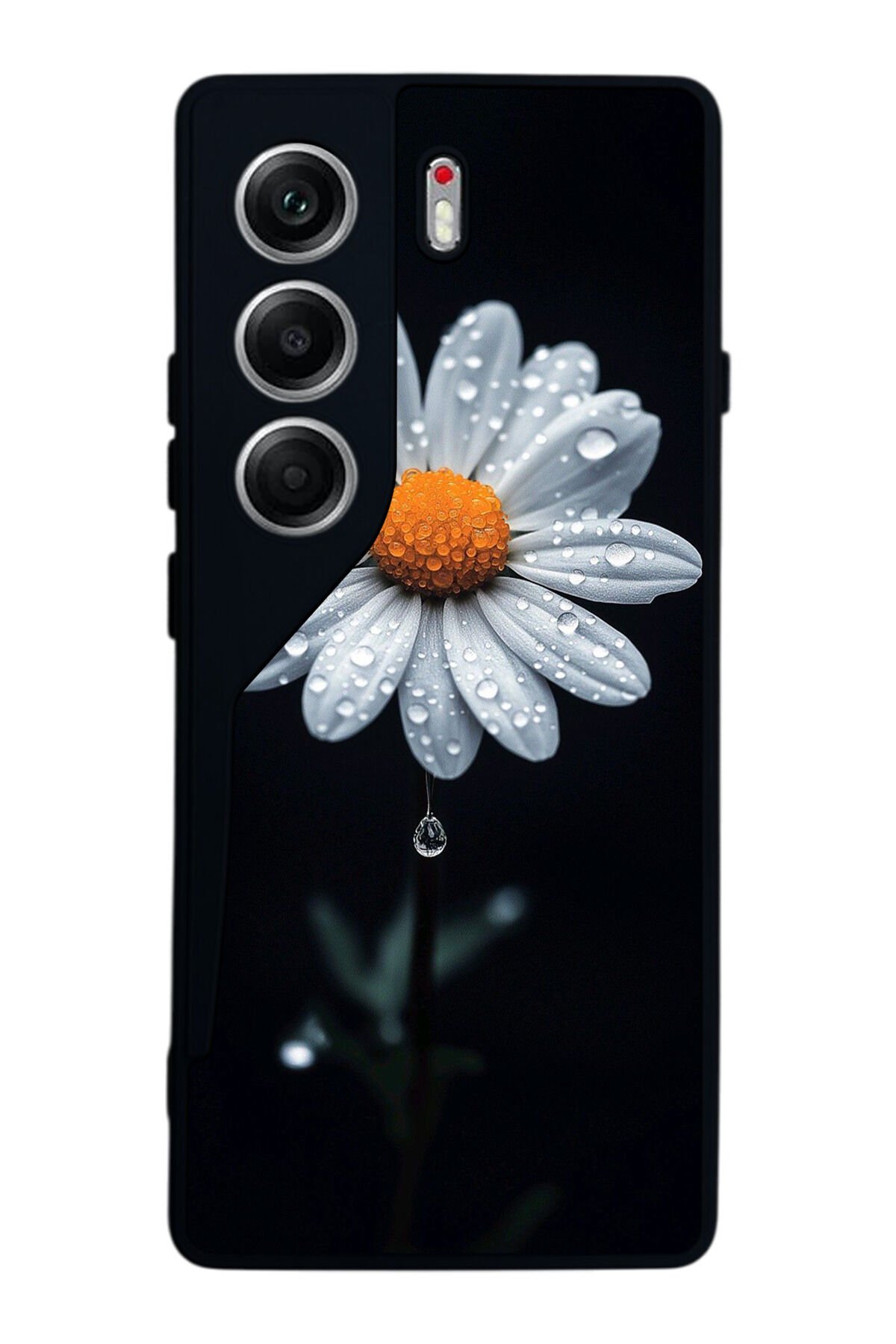 Tecno Camon 40 Uyumlu Papatya Tasarımlı Glossy Premium Kılıf