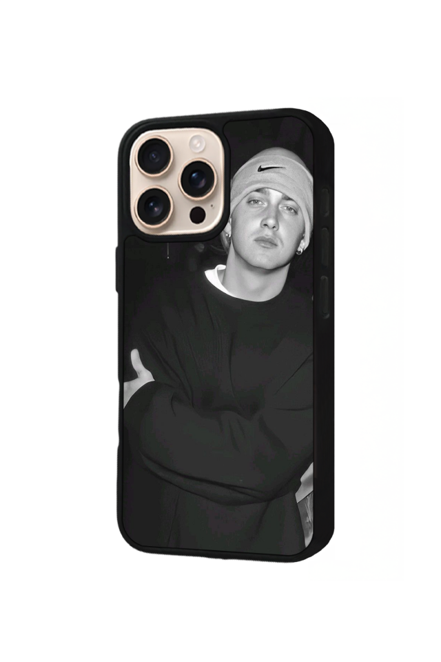 iPhone 16 Pro Max Uyumlu Eminem Tasarımlı Glossy Premium Kılıf
