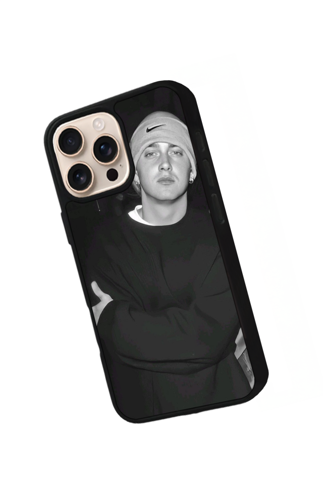 iPhone 16 Pro Max Uyumlu Eminem Tasarımlı Glossy Premium Kılıf