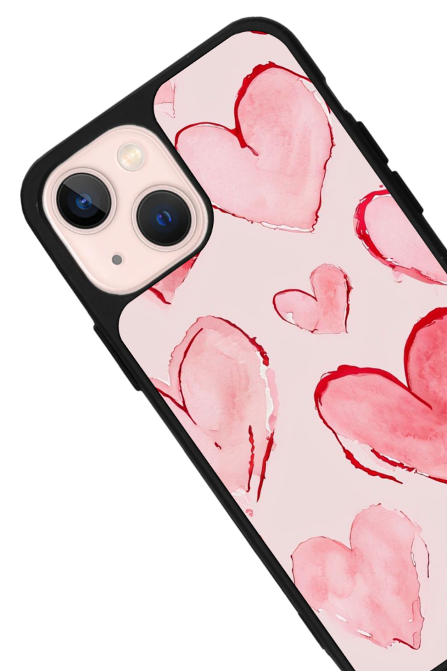 iPhone 15 Plus Uyumlu Kalp Love Tasarımlı Glossy Premium Kılıf