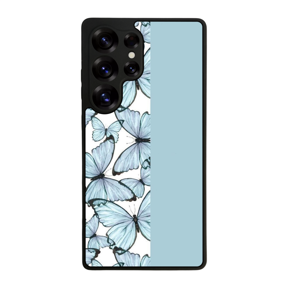 Samsung Galaxy S25 Ultra Uyumlu Kelebek Tasarımlı Glossy Premium Kılıf