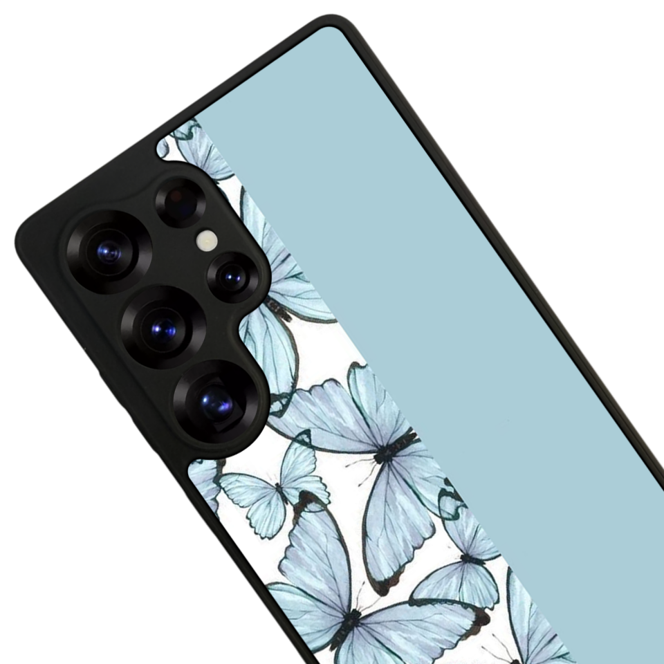 Samsung Galaxy S25 Ultra Uyumlu Kelebek Tasarımlı Glossy Premium Kılıf
