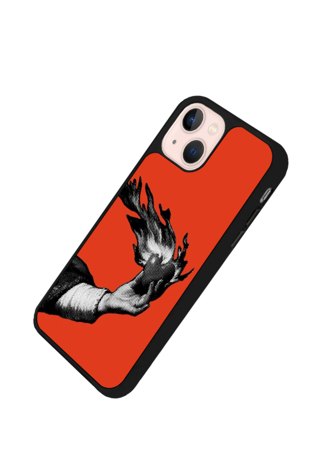 iPhone 13/14 Uyumlu Kirmizi Tasarımlı Glossy Premium Kılıf
