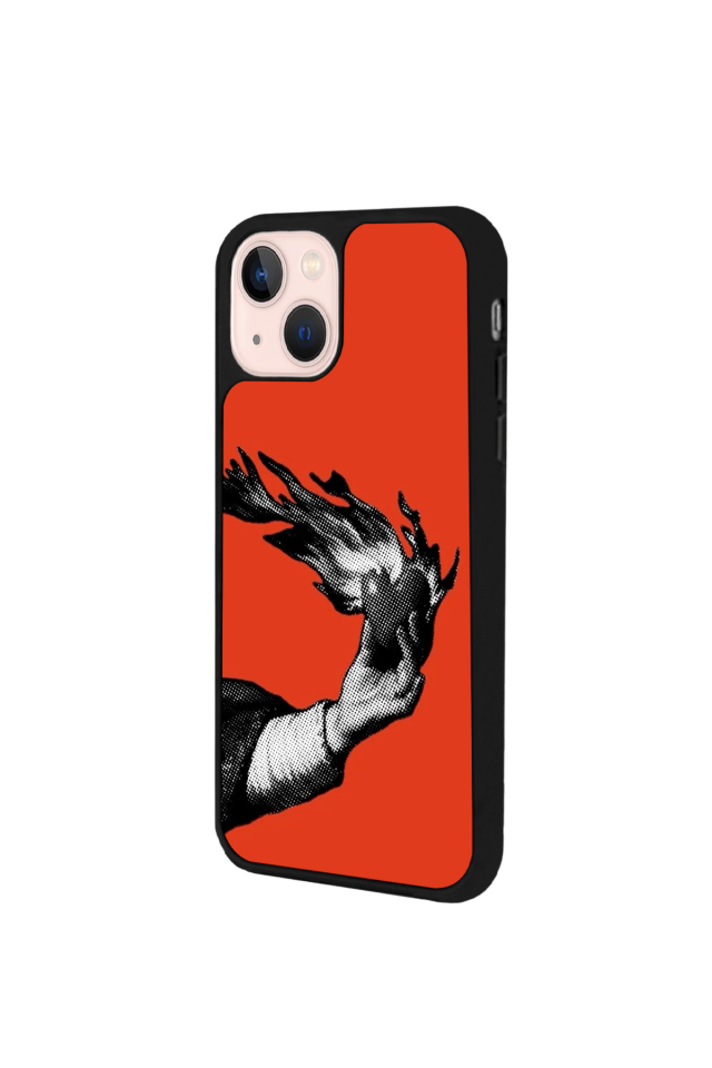 iPhone 13/14 Uyumlu Kirmizi Tasarımlı Glossy Premium Kılıf