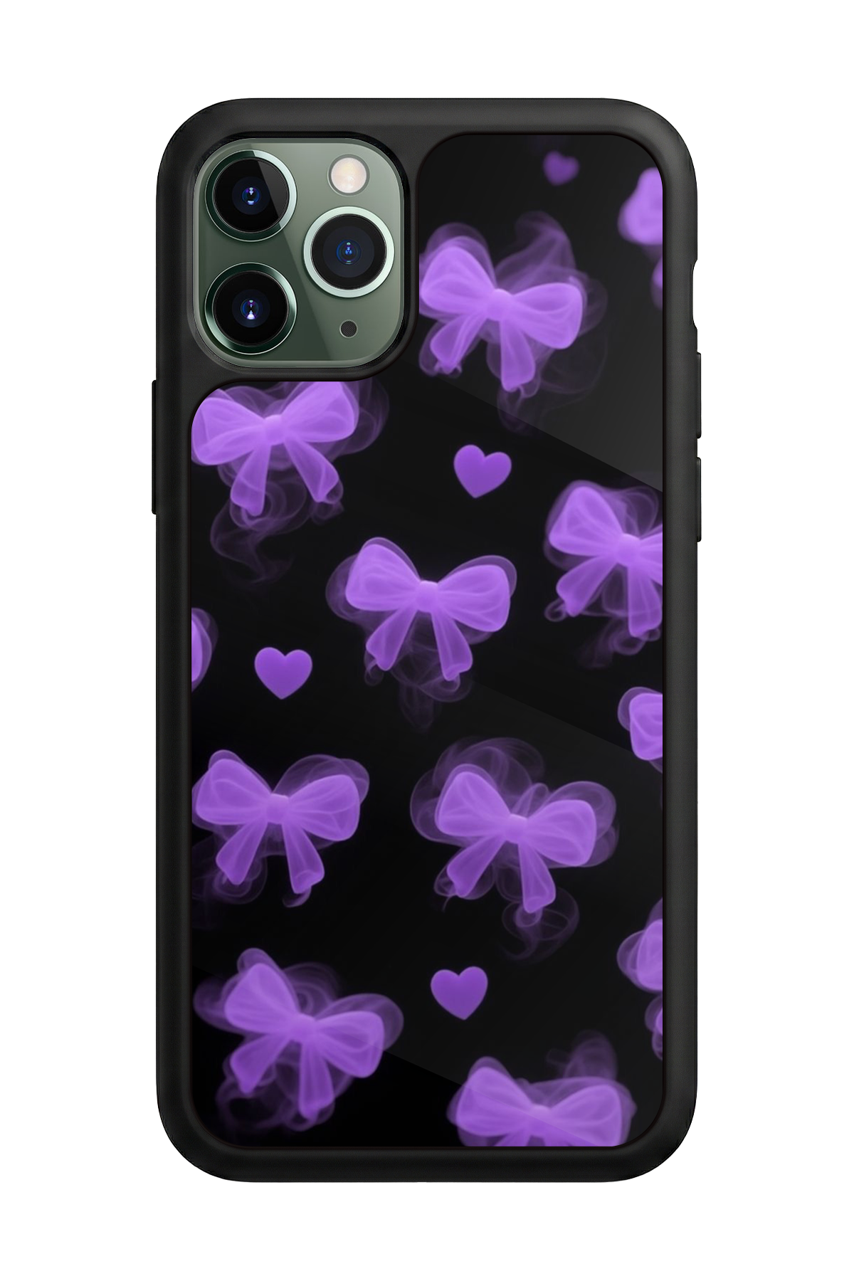 iPhone 11 Pro Max Uyumlu Kurdele Tasarımlı Glossy Premium Kılıf