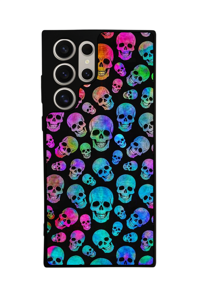 Samsung Galaxy S24 Ultra Uyumlu KuruKafa Tasarımlı Glossy Premium Kılıf