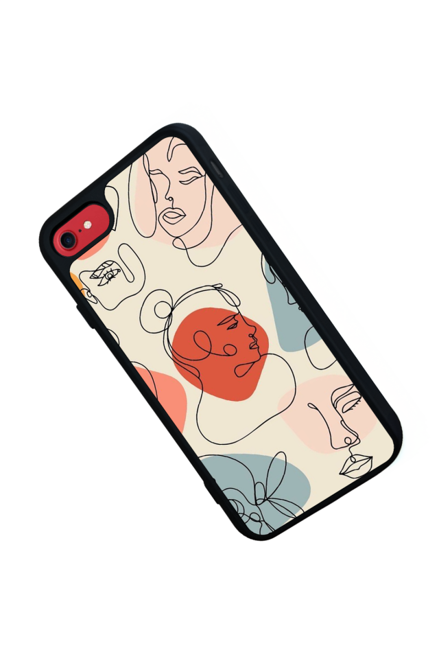 iPhone 7 Uyumlu Line Art Tasarımlı Glossy Premium Kılıf