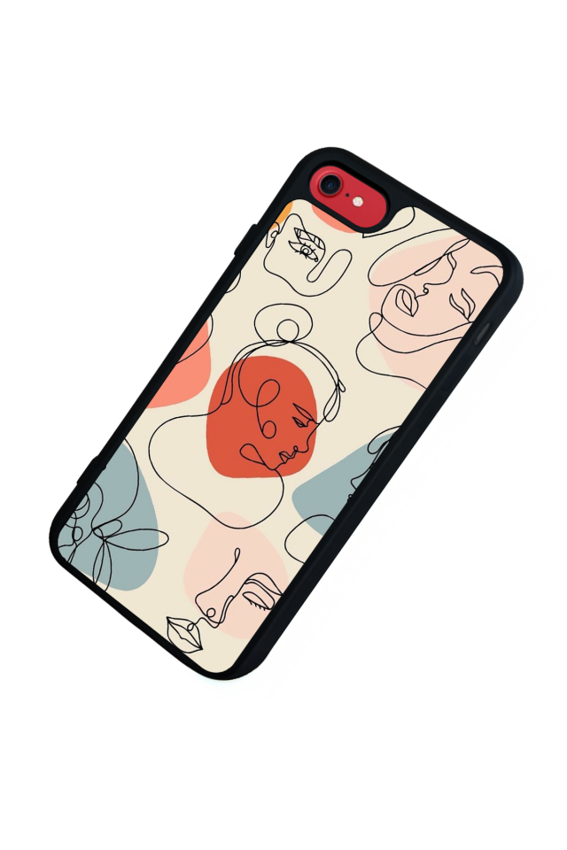 iPhone 7 Uyumlu Line Art Tasarımlı Glossy Premium Kılıf