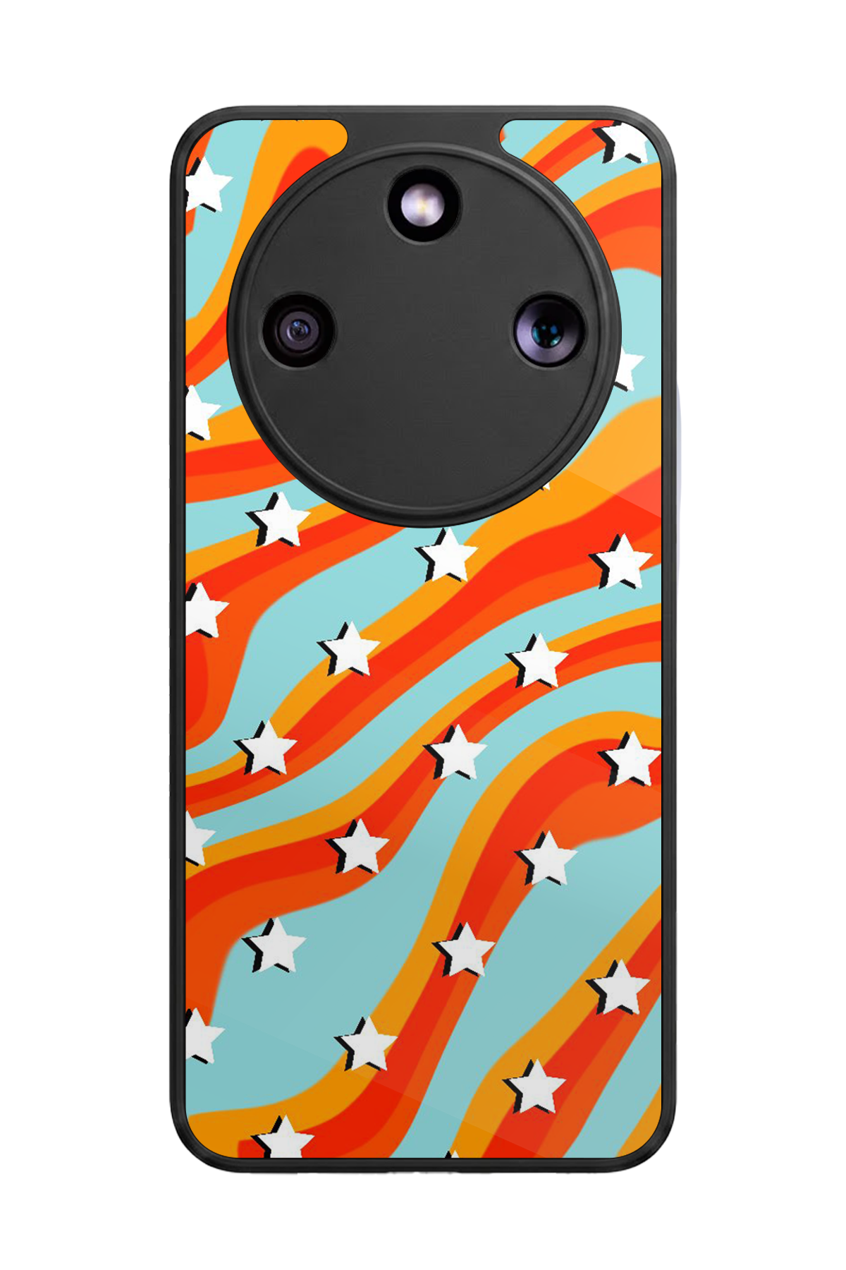 Honor Magic 8 Lite Uyumlu Retro Yildizlar Tasarımlı Glossy Premium Kılıf