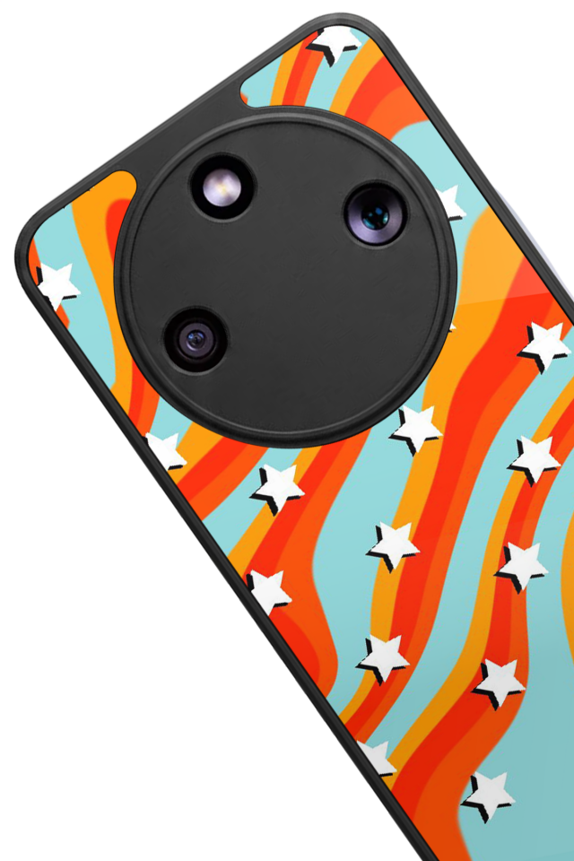 Honor Magic 8 Lite Uyumlu Retro Yildizlar Tasarımlı Glossy Premium Kılıf