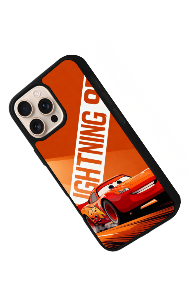 iPhone 15 Pro Max Uyumlu Simsek McQueen Tasarımlı Glossy Premium Kılıf