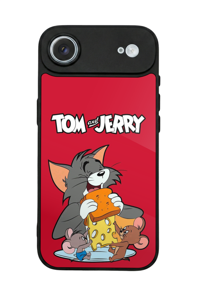 iPhone 17 Air Uyumlu Tom And Jerry Tasarımlı Glossy Premium Kılıf
