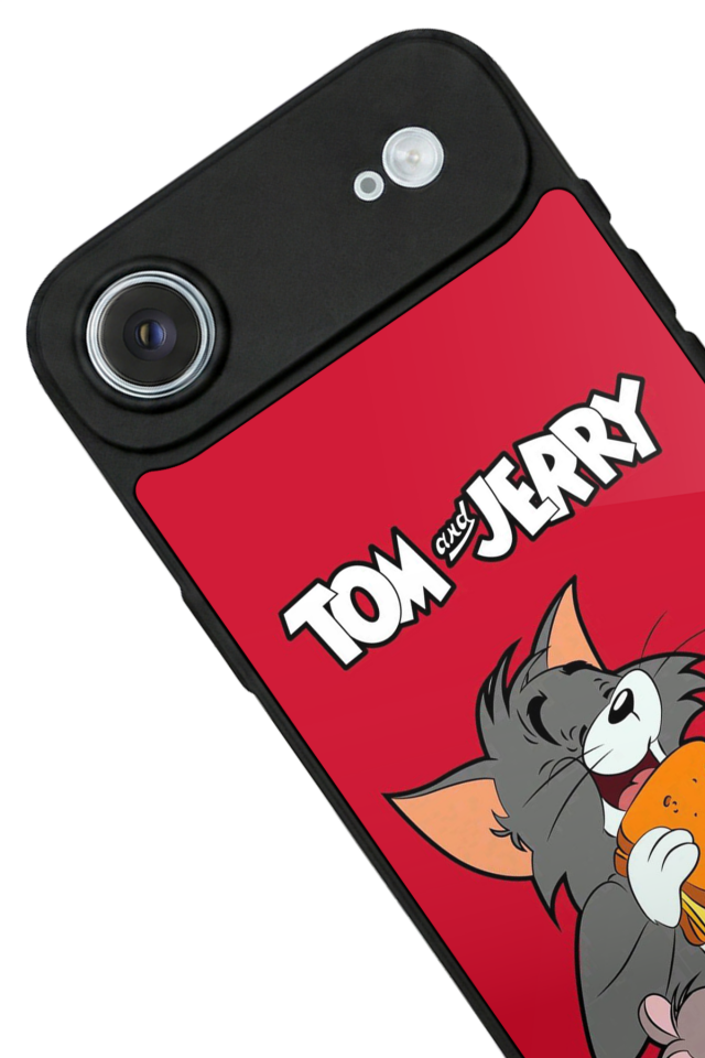 iPhone 17 Air Uyumlu Tom And Jerry Tasarımlı Glossy Premium Kılıf