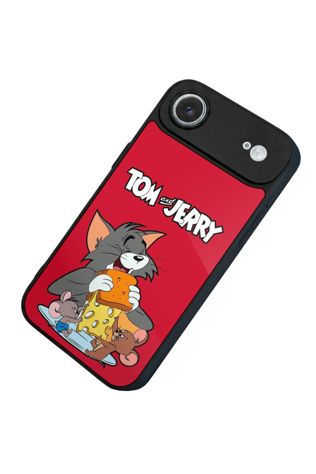 iPhone 17 Air Uyumlu Tom And Jerry Tasarımlı Glossy Premium Kılıf