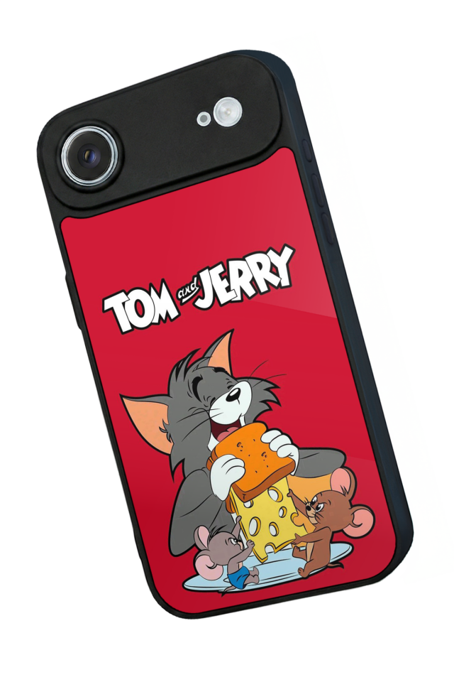iPhone 17 Air Uyumlu Tom And Jerry Tasarımlı Glossy Premium Kılıf
